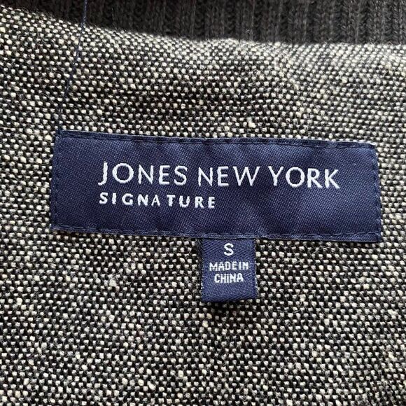 Jones New York Signature Black White Tweed Blazer SZ S - Picture 12 of 14